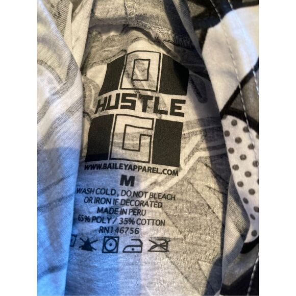 Hustle OG Bear Long Sleeve All Over Graffiti Bailey Apparel Hoodie Size M - Picture 6 of 11